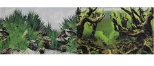 Фон для аквариума двухсторонний Мангровая коряга/Подводный рельеф 50х100см (9098/9030)