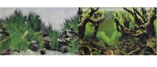 Фон для аквариума двухсторонний Мангровая коряга/Подводный рельеф 60х150см (9098/9030)