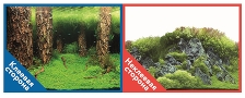 Фон двухсторонний с одной самоклеящейся стороной Затопленный лес/Камни с растениями 30x60см 9086+/9087