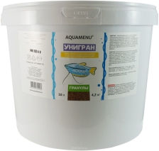 "УНИГРАН XL" 10 л.(4,2 кг) гранулированный корм для средних аквариумных рыб АКВАМЕНЮ