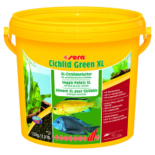 Сера Корм для цихлид растительноядных CICHLID GREEN XL 10 л. 3,6 кг.